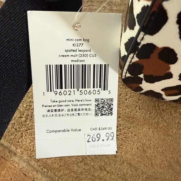Kate Spade Madison spotted Leopard Mini Camera Bag NWT - Picture 7 of 11